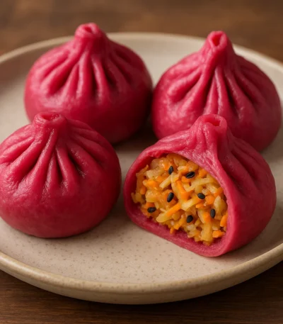 Beetroot Delight Dumpling